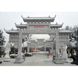 YL-1003_園林雕塑_石牌坊_石牌樓