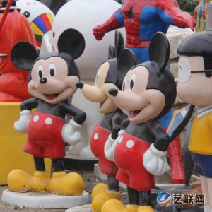 玻璃鋼卡通雕塑_唐老鴨米老鼠