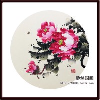 靜然國畫-牡丹卡片-JR-KPMD-Y-10003