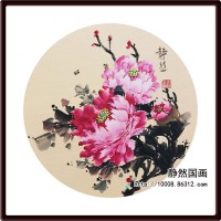 靜然國畫-牡丹卡片-JR-KPMD-Y-10010