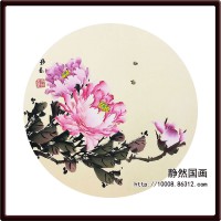 靜然國畫-牡丹卡片-JR-KPMD-Y-10020