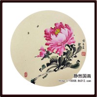 靜然國畫-牡丹卡片-JR-KPMD-Y-10021