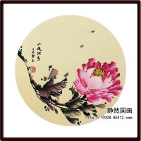 靜然國畫-牡丹卡片-JR-KPMD-Y-10022