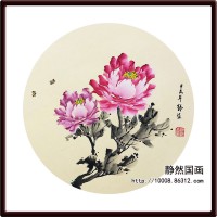 靜然國畫-牡丹卡片-JR-KPMD-Y-10025
